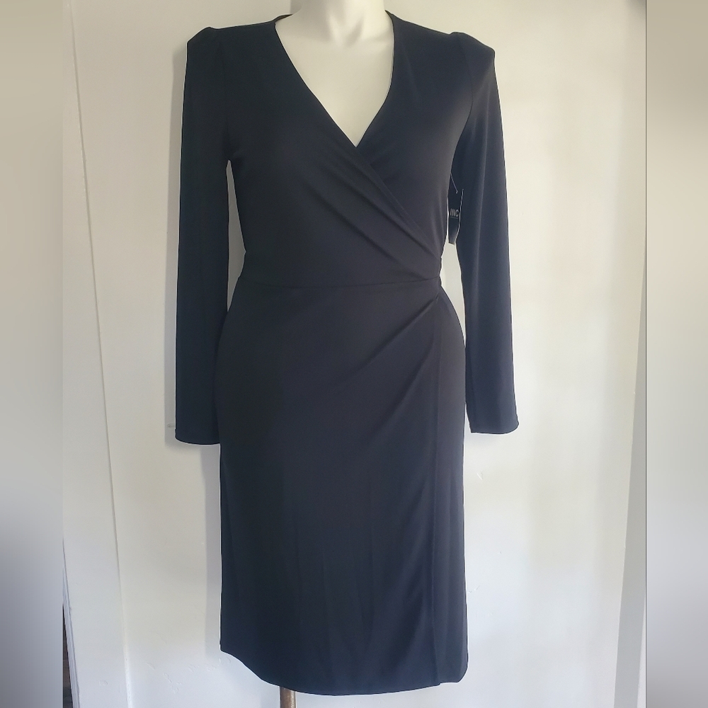 Elegant Black Wrap Dress